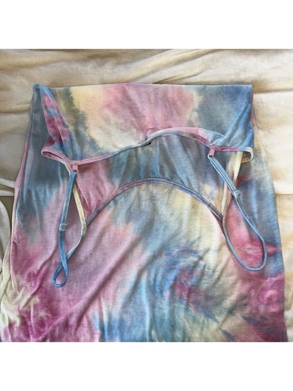 Long Tank Top/Mini Dress Cotton Candy Color Adjustable Straps - Picture 4 of 9
